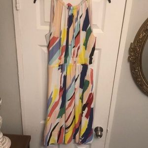 Kate spade multicolor midi dress with tie back